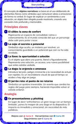 Carta de Storytelling sobre narrativa